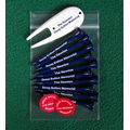 Combo Golf Pack with Tees/ 2 Ball Markers & Divot Tool